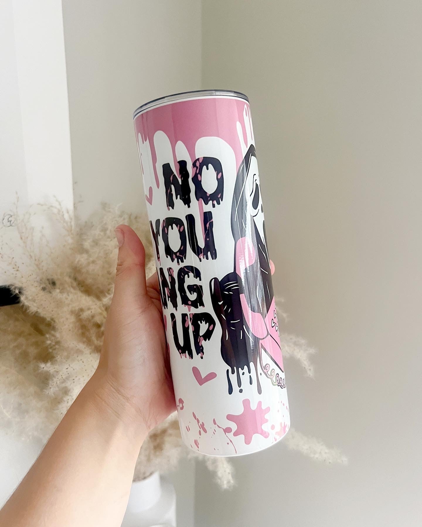 Scream Ghostface 20oz Stainless Steel Tumbler with BPA Free Lid and Straw - Bear and Moo UK