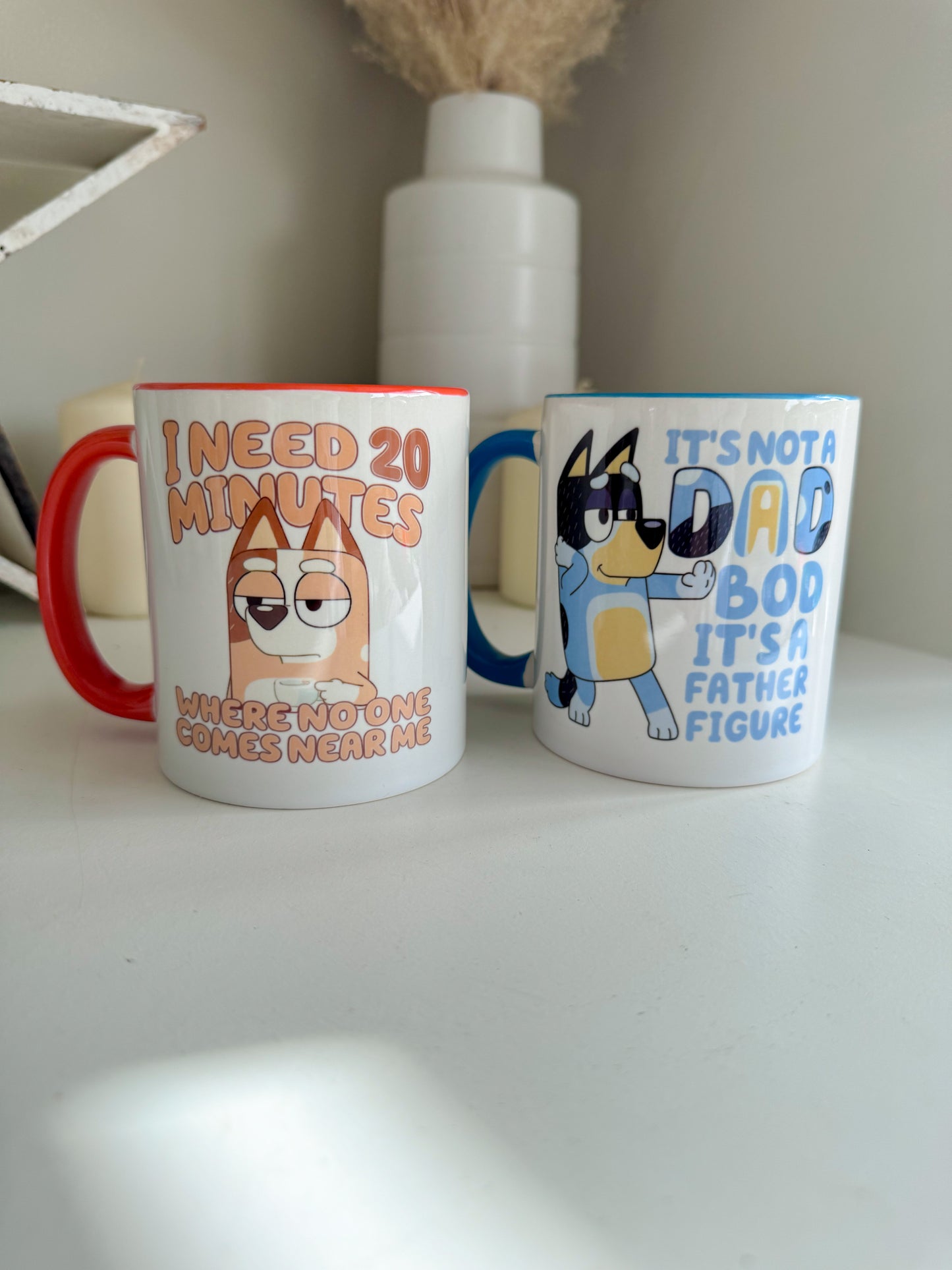 Bluey Bandit Heeler 'It's Not A Dad Bod' 11oz Ceramic Mug - Fathers Day Gift Idea