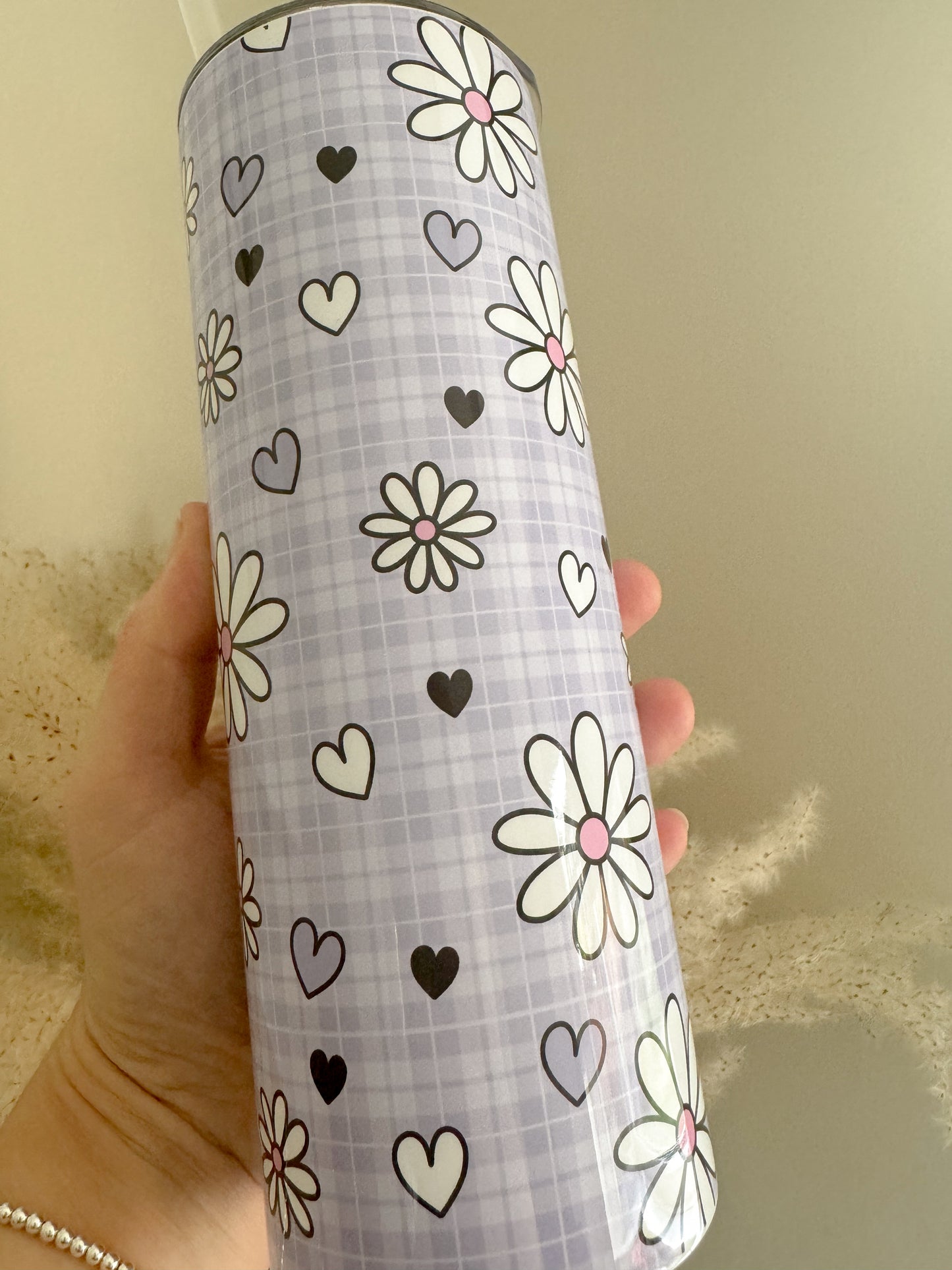 Cute Daisies Stainless Steel 20oz Tumbler - Bear and Moo UK