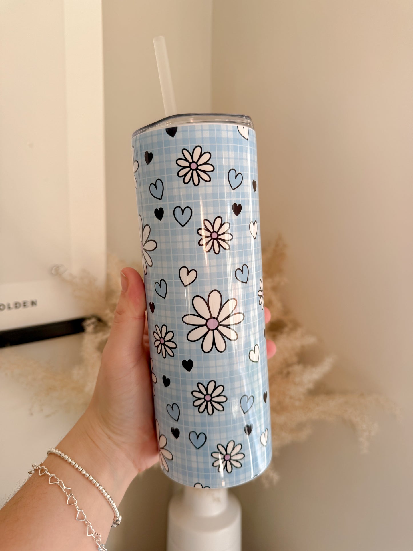 Cute Daisies Stainless Steel 20oz Tumbler - Bear and Moo UK