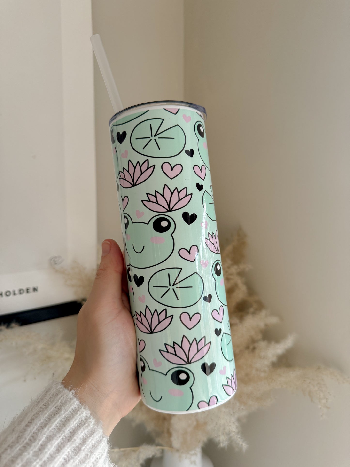 Cute Frog Stainless Steel 20oz Tumbler - Bear and Moo UK