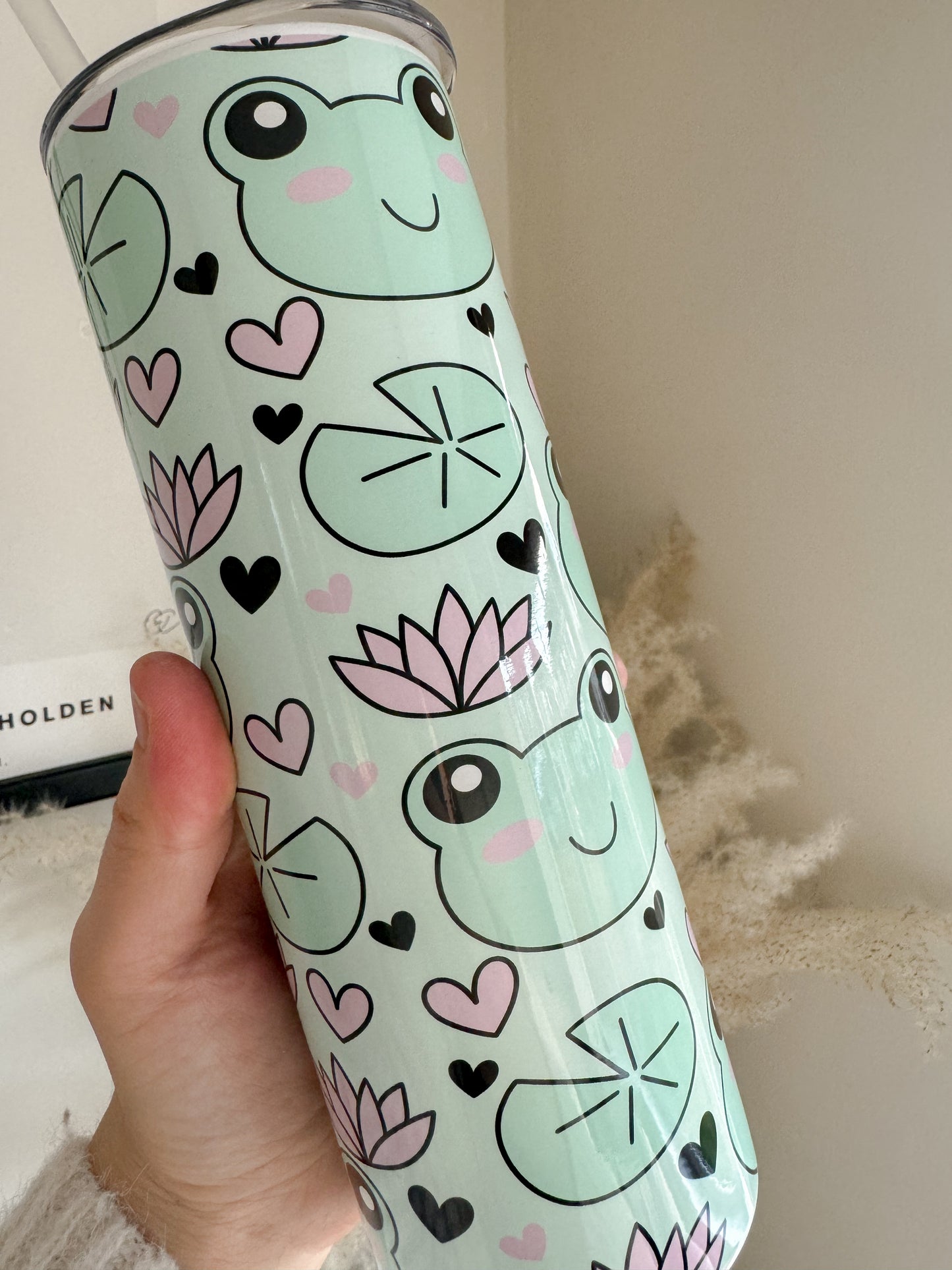 Cute Frog Stainless Steel 20oz Tumbler - Bear and Moo UK