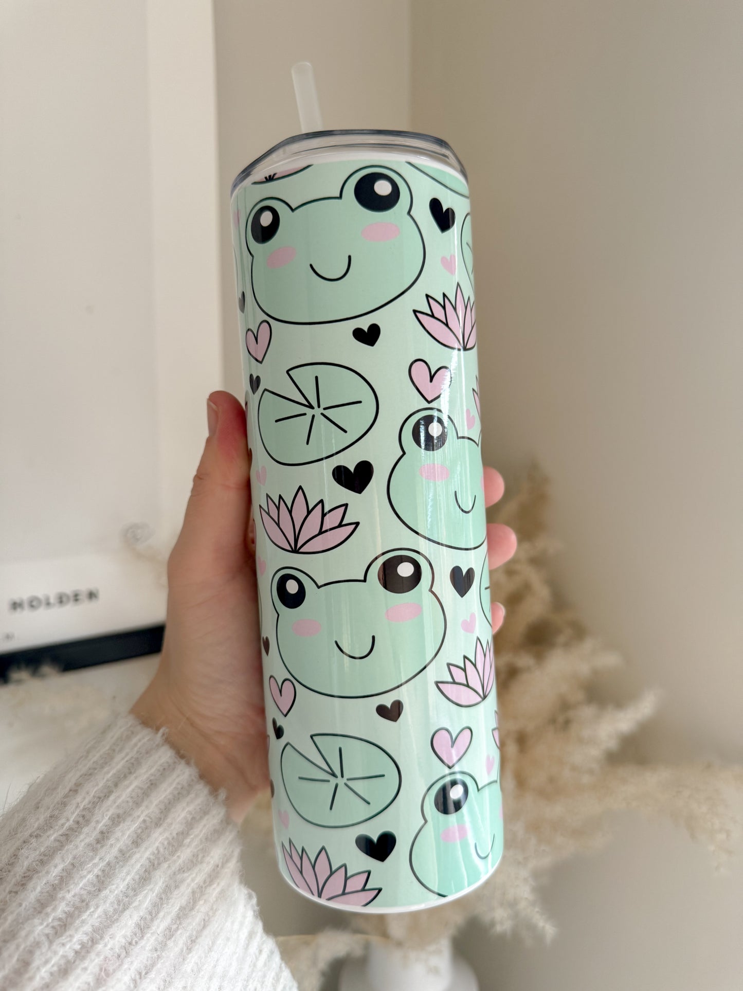Cute Frog Stainless Steel 20oz Tumbler - Bear and Moo UK