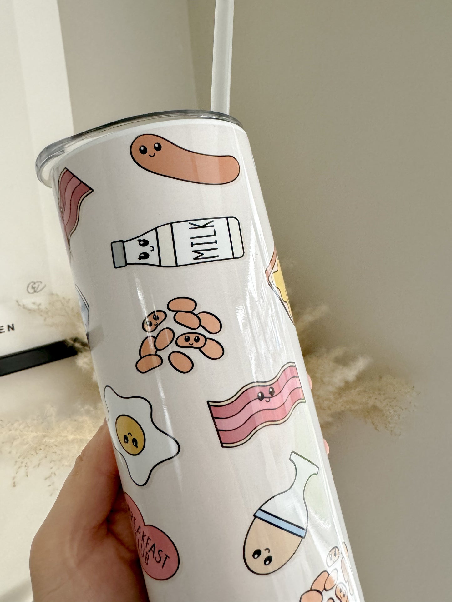 Cute Kawaii Breakfast 20oz Stainless Steel Tumbler