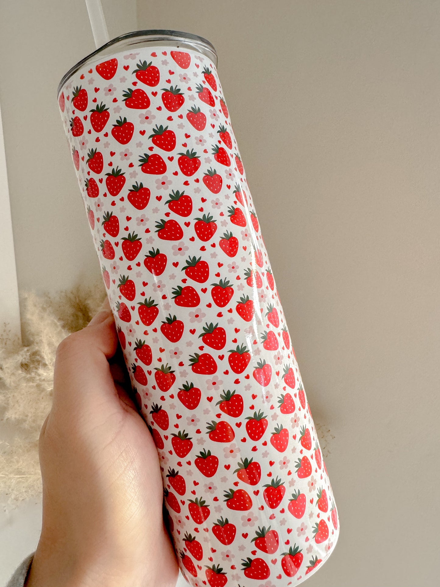 Cute Strawberries 20oz Stainless Steel Tumbler