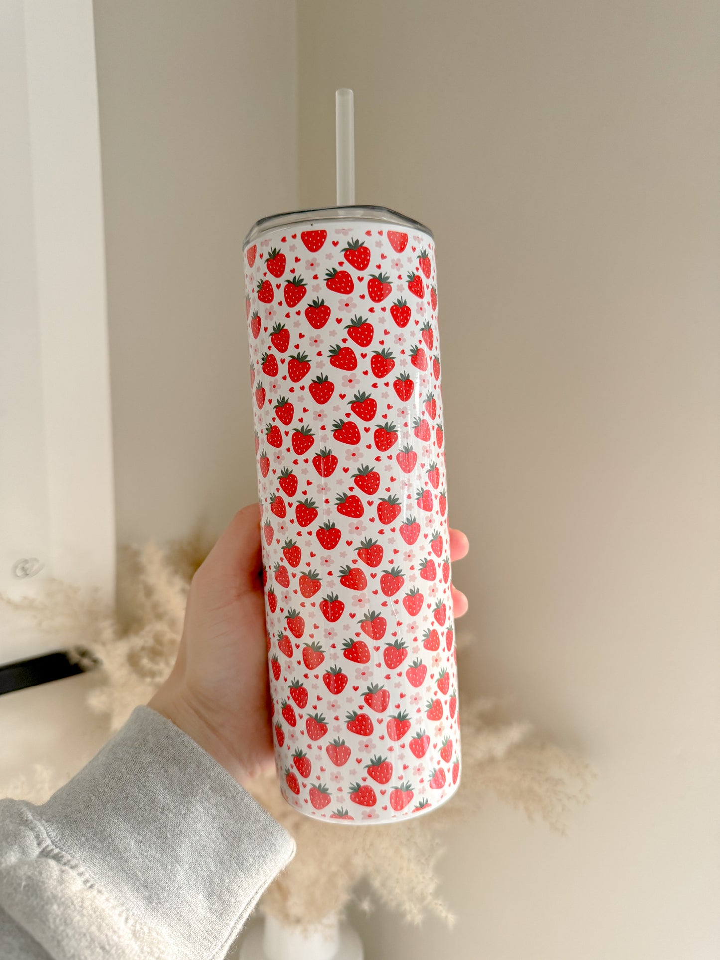 Cute Strawberries 20oz Stainless Steel Tumbler