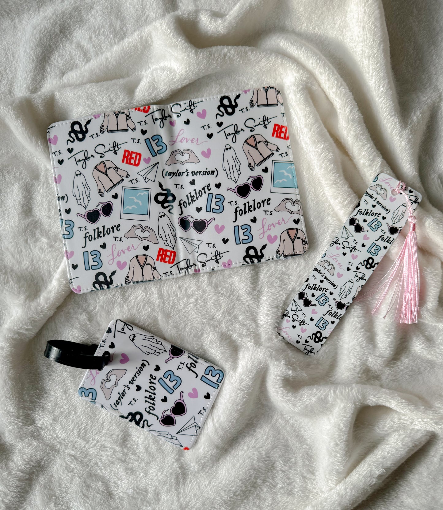 The Holiday Bundle Mixed Eras - Passport Cover, Luggage Tag and Bookmark