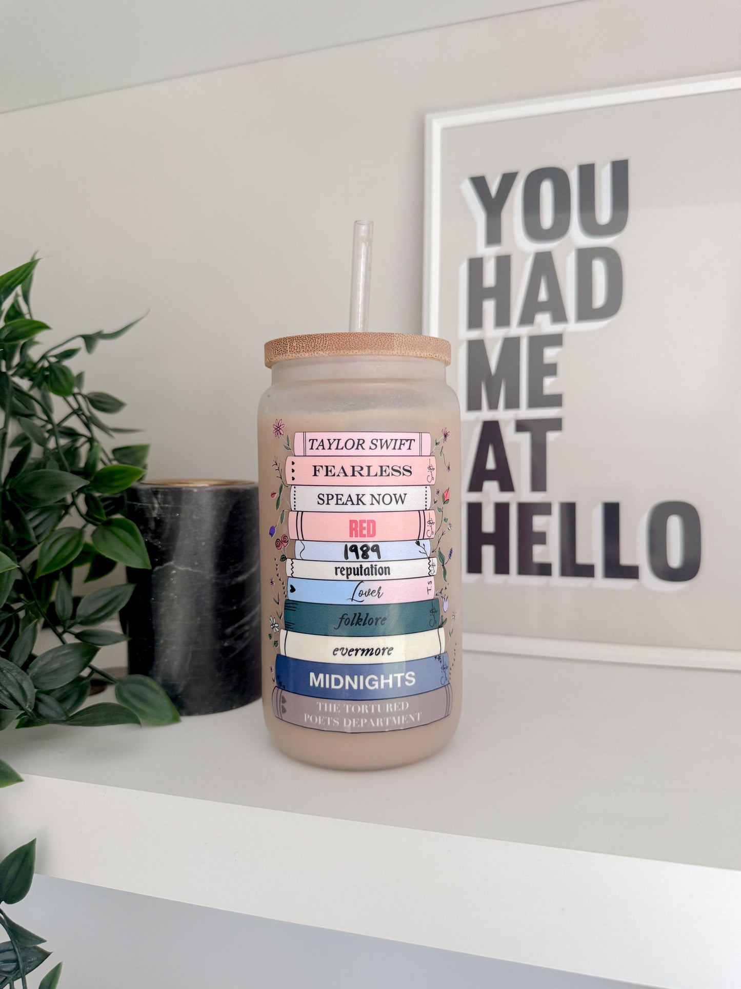 Swiftie Eras Tour and Showgirl Inspired Class Can and Cup - TLOAS