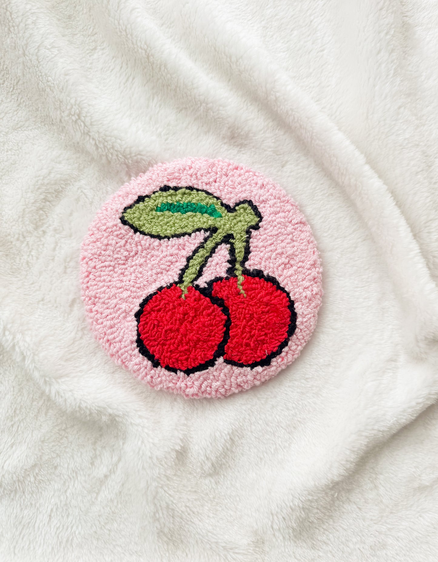 Cherry Mug Rug