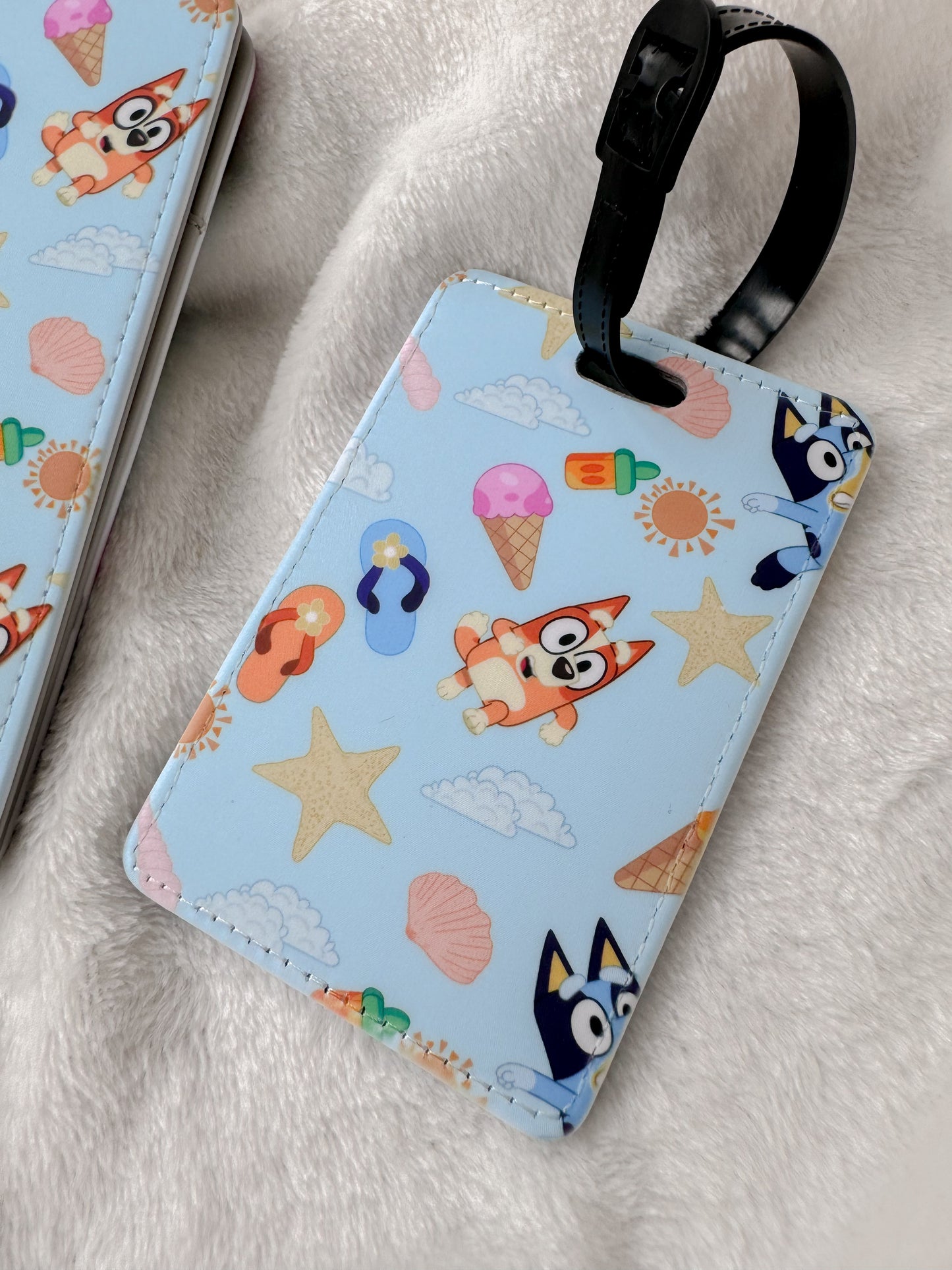 Bluey and Bingo Holiday Passport Cover and Luggage Tag Gift Set