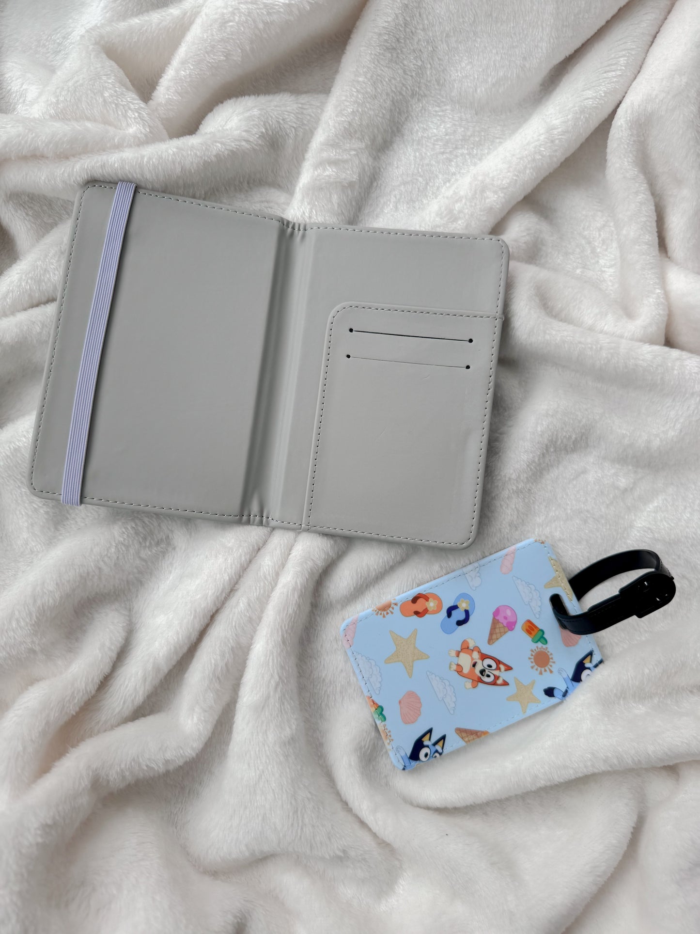Bluey and Bingo Holiday Passport Cover and Luggage Tag Gift Set