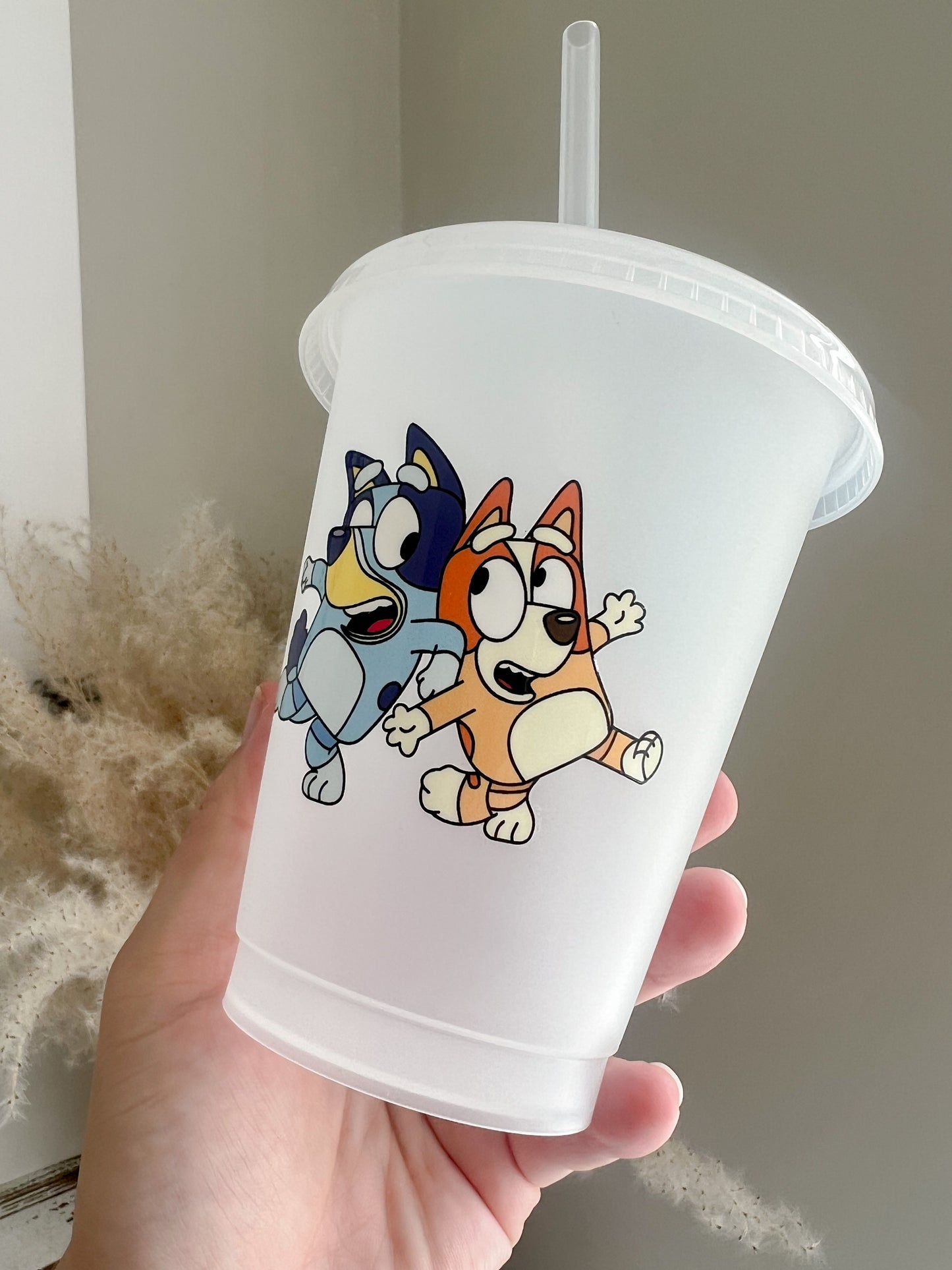 Bluey and Bingo 16oz Character Cold Cup - Children's Cold Cup - Bear and Moo UK