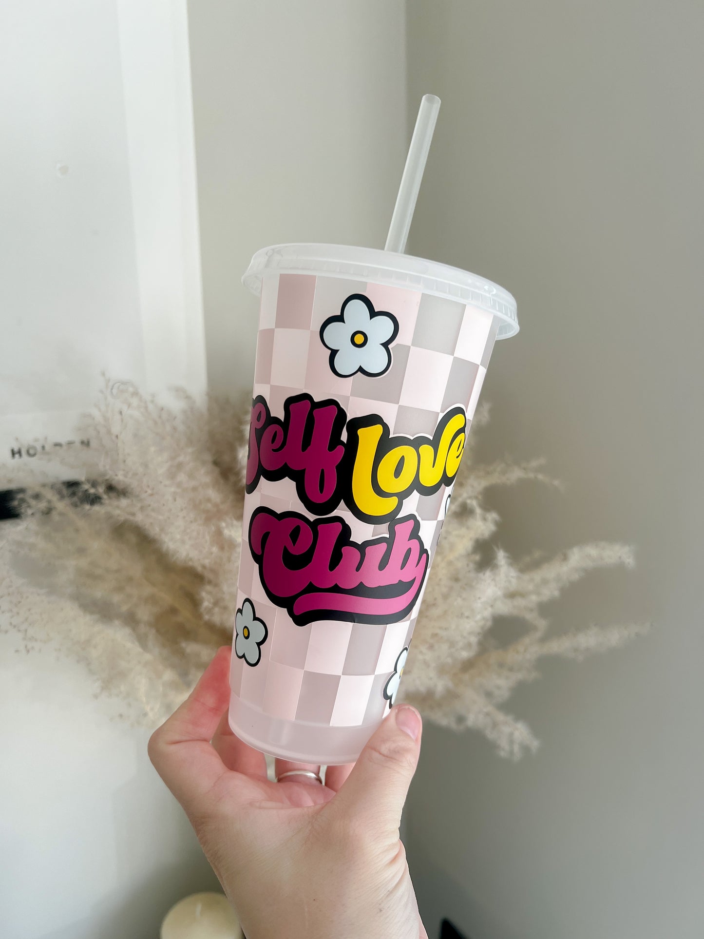 Self Love Club Y2K Cold Cup - 24oz Reusable Cold Cup - Bear and Moo UK