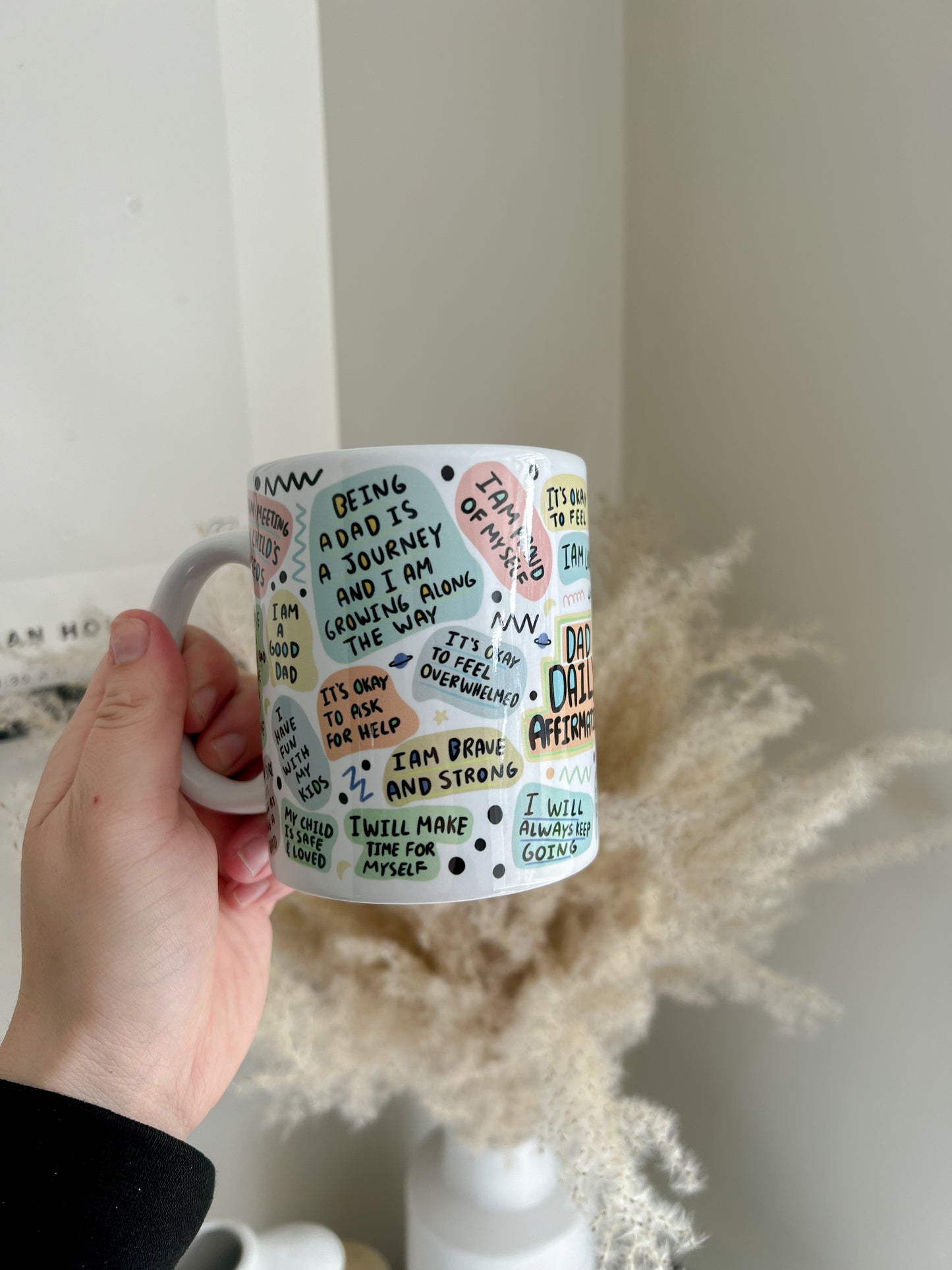 Dad Daily Affirmation Mug - 11oz Ceramic Mug - Fathers Day - Bear and Moo UK