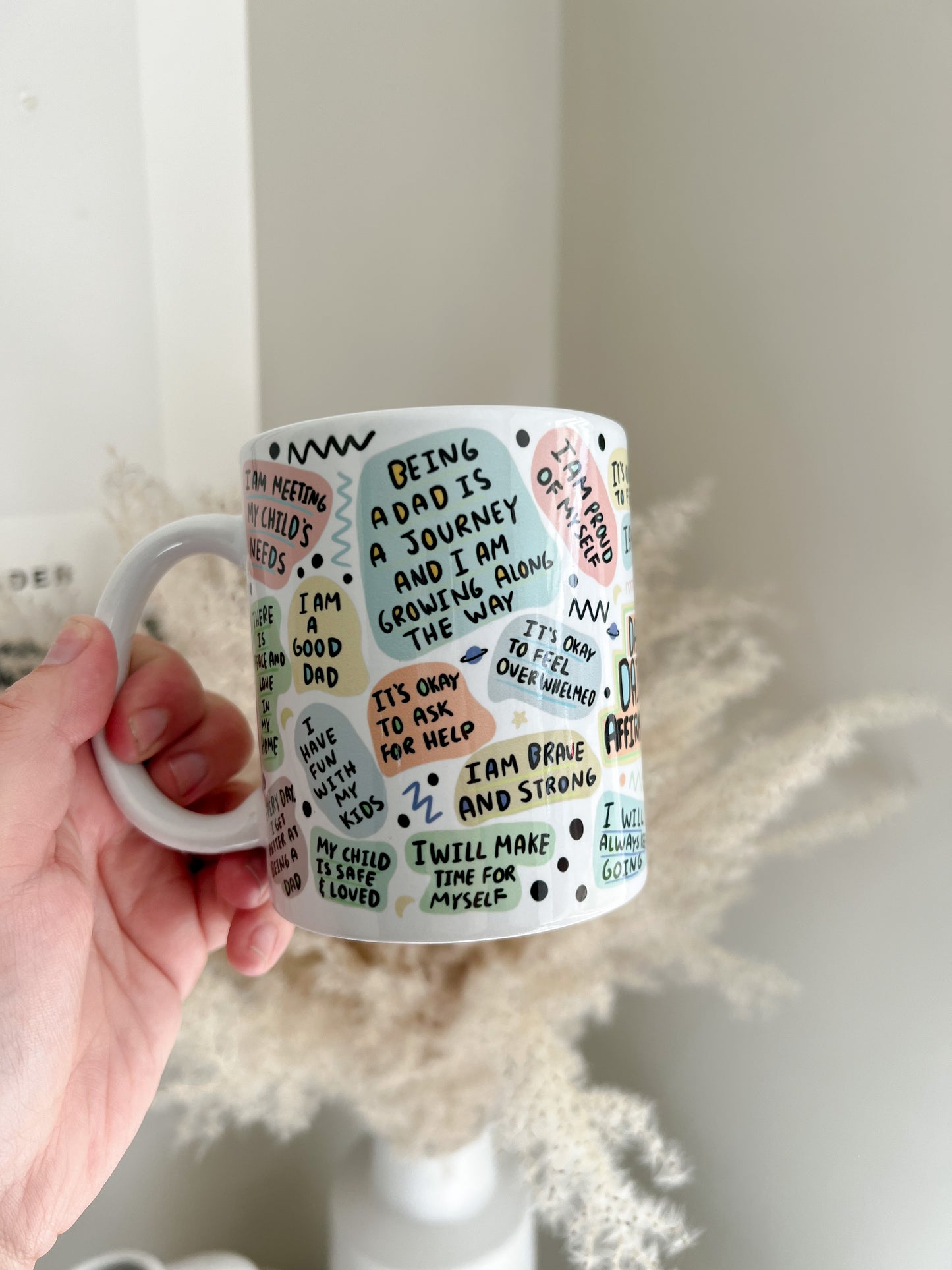 Dad Daily Affirmation Mug - 11oz Ceramic Mug - Fathers Day - Bear and Moo UK
