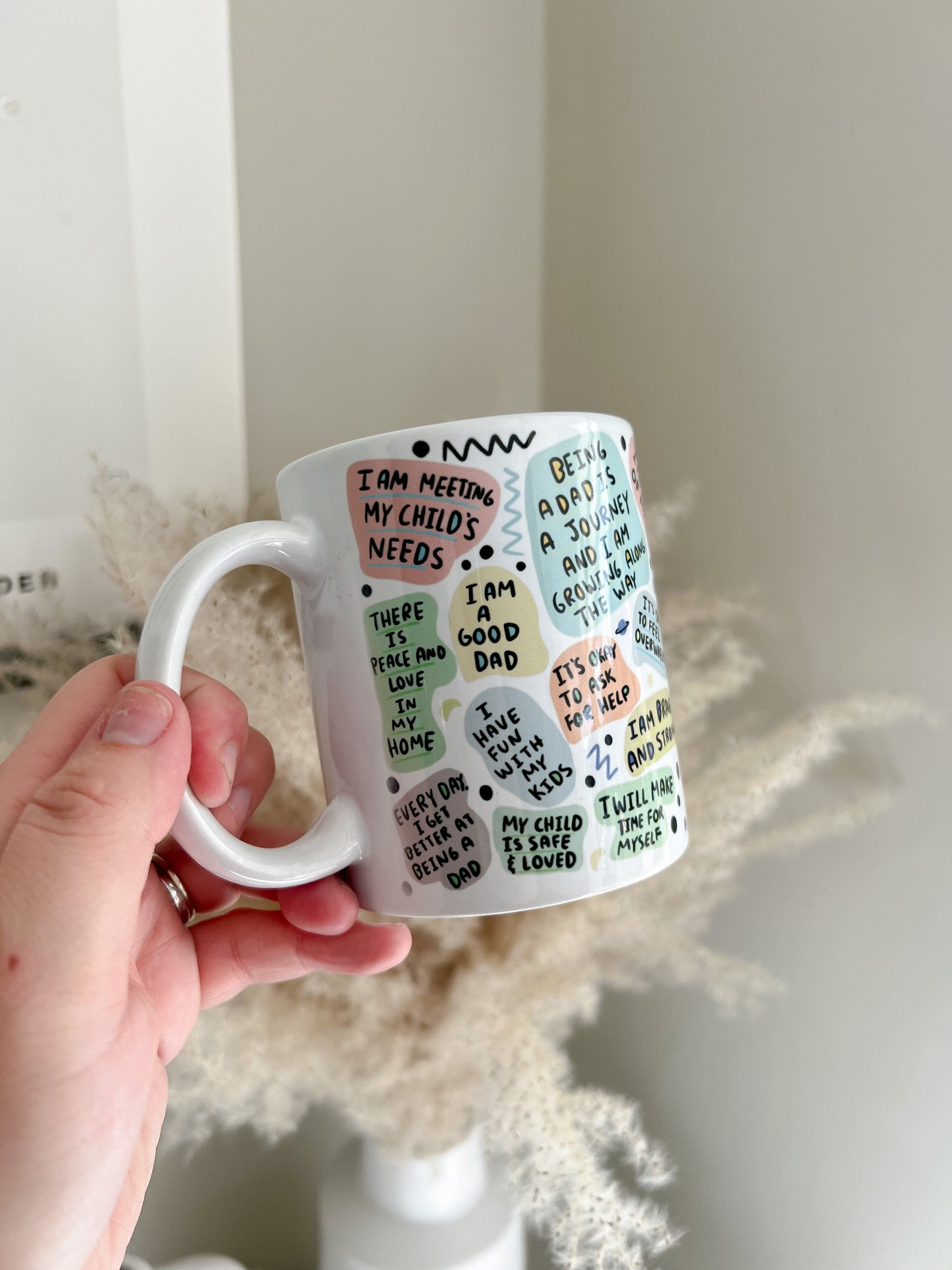 Dad Daily Affirmation Mug - 11oz Ceramic Mug - Fathers Day - Bear and Moo UK