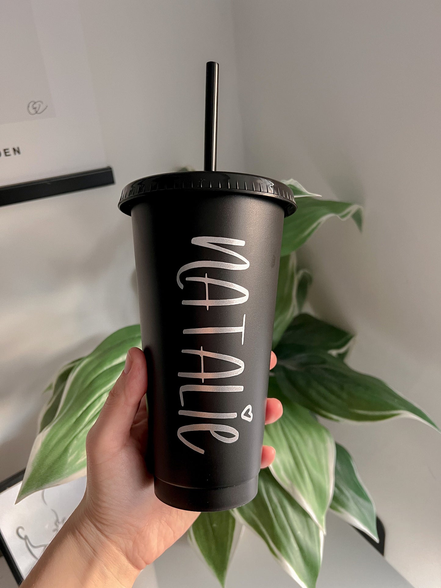 Personalised Matte Black 24oz Cold Cups