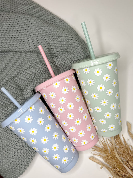 Daisy Cold Cup - Reusable Cold Cup - Cute Gift Ideas - Do Revenge Daisy Cup Inspired - Bear and Moo UK