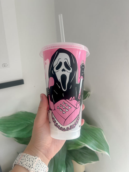 Halloween Scream Ghostface Cold Cup - Halloween Movies - Reusable Cups - Bear and Moo UK
