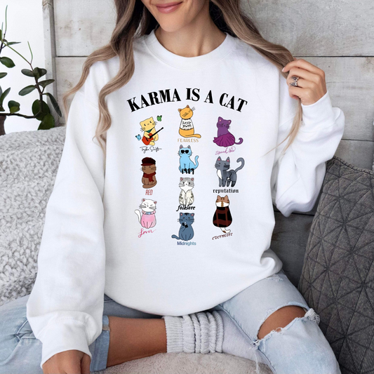 Karma Is A Cat TS Inspired Jumper Sweatshirt - Bear and Moo UK