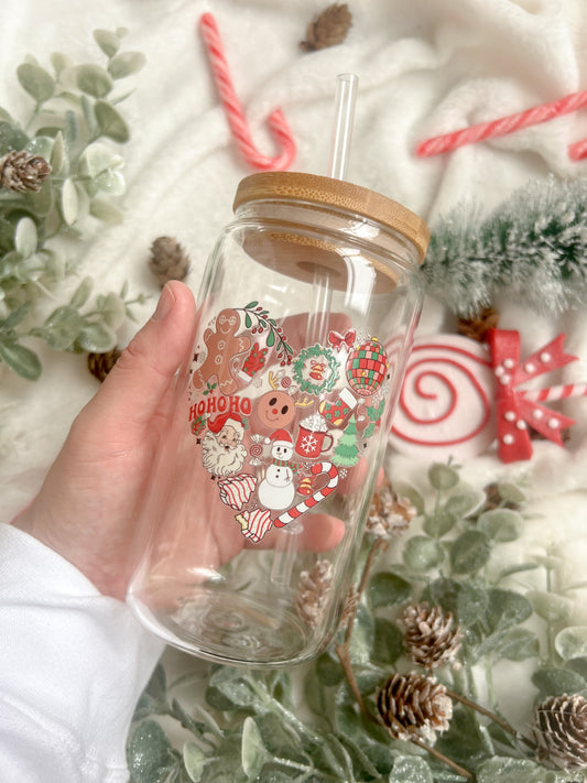 I Love Christmas Glass Can - Bear and Moo UK