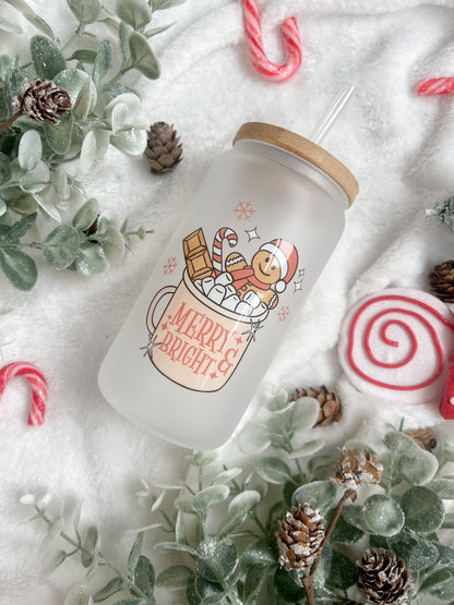 Merry and Bright Glass Can - Bear and Moo UK