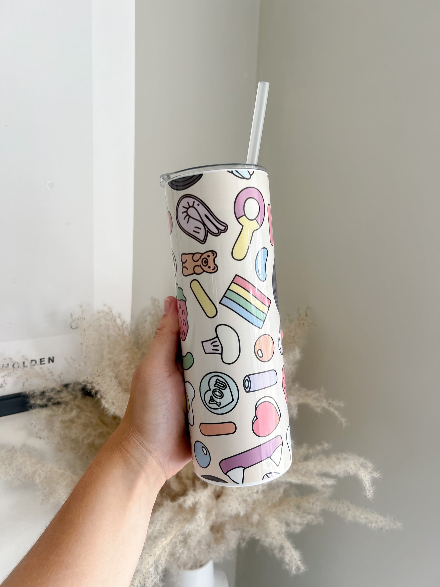 Pick N Mix 20oz Stainless Steel Tumbler With Straw