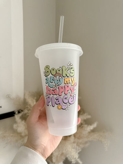 Books Are My Happy Place 24oz Cold Cup - Bear and Moo UK