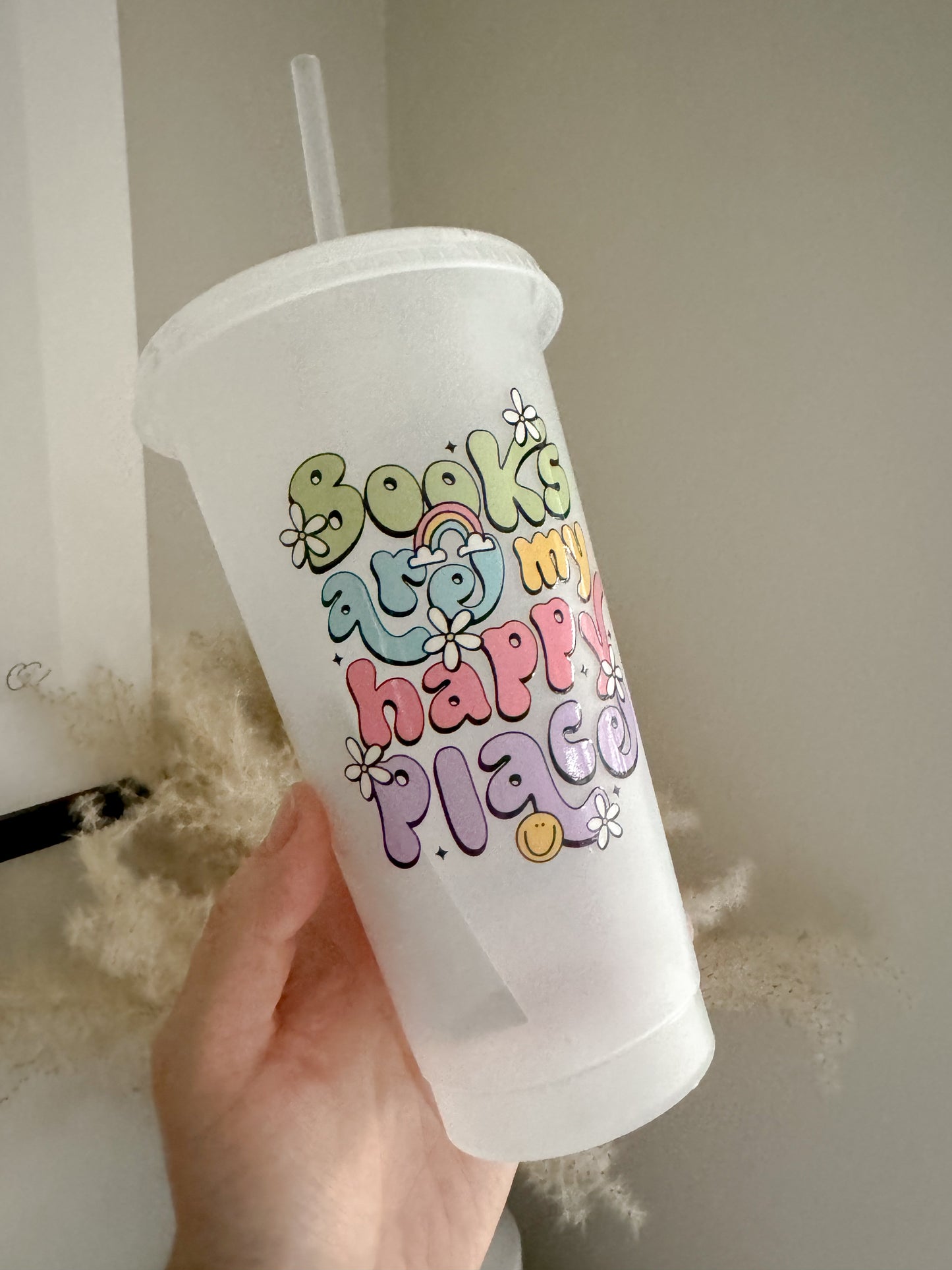 Books Are My Happy Place 24oz Cold Cup - Bear and Moo UK