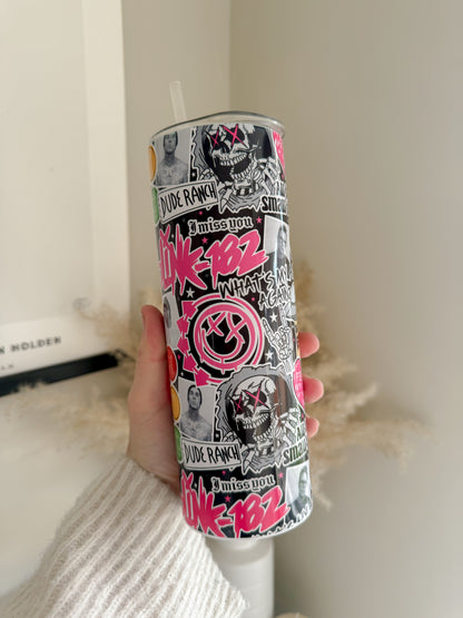 Blink 182 Inspired 20oz Stainless Steel Tumbler - Punk Rock