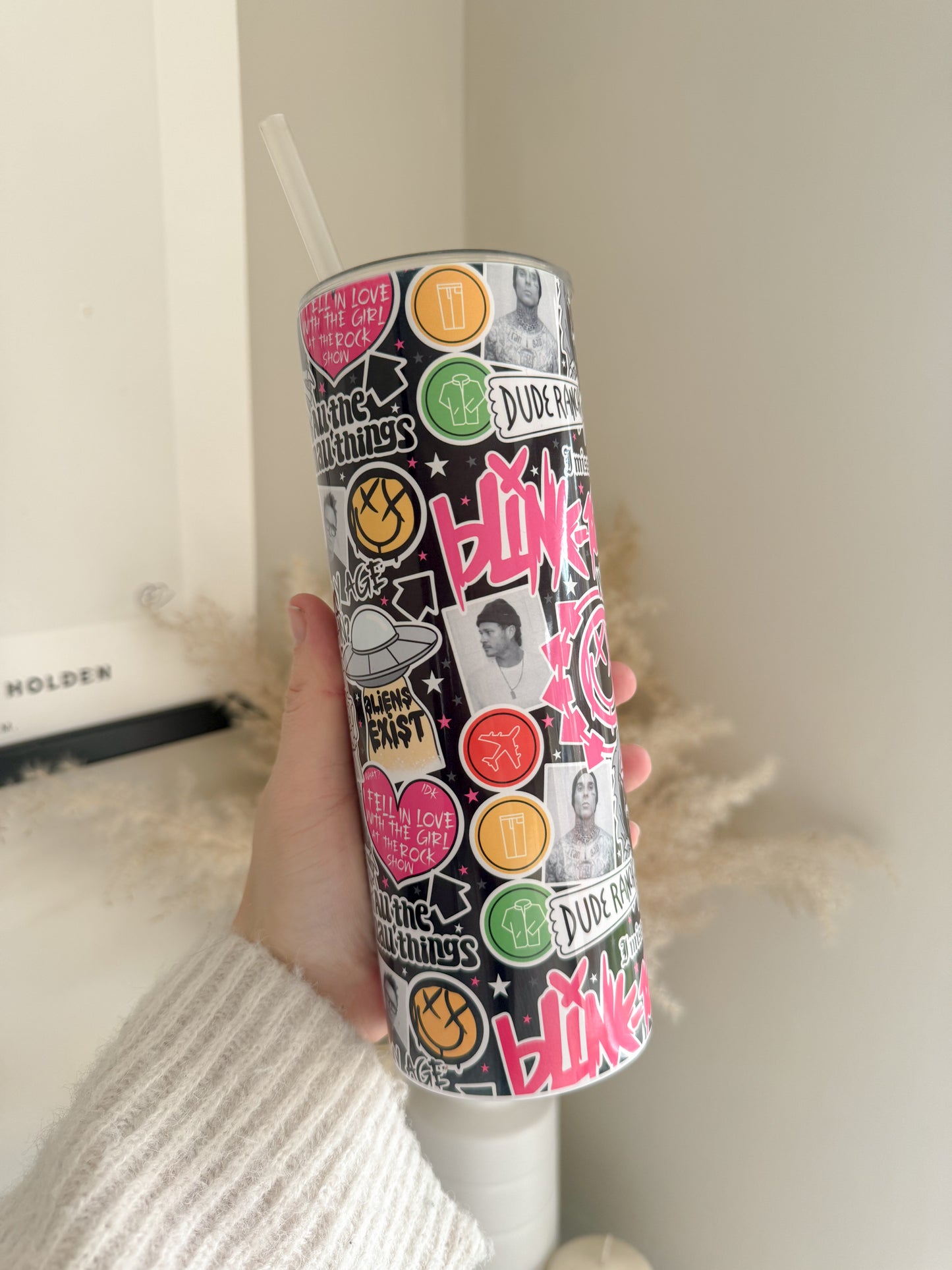 Blink 182 Inspired 20oz Stainless Steel Tumbler - Punk Rock