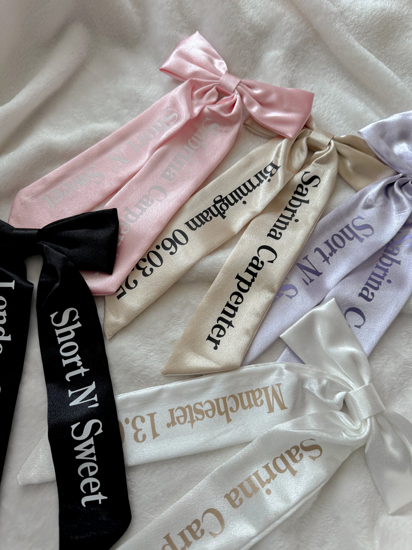 Sabrina Carpenter Short N Sweet Concert Hair Bows with personalisation