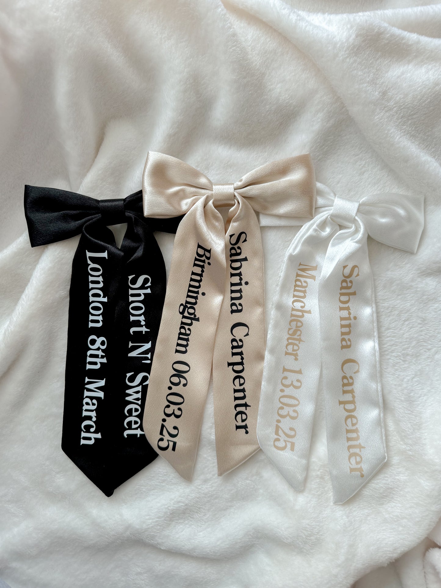 Sabrina Carpenter Short N Sweet Concert Hair Bows with personalisation