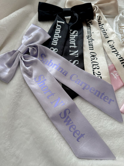 Sabrina Carpenter Short N Sweet Concert Hair Bows with personalisation