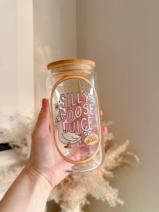 Silly Goose Juice 16oz Glass Can