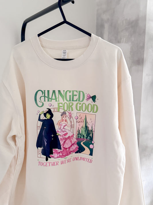 Changed For Good Wicked Inspired Jumper and Tshirt