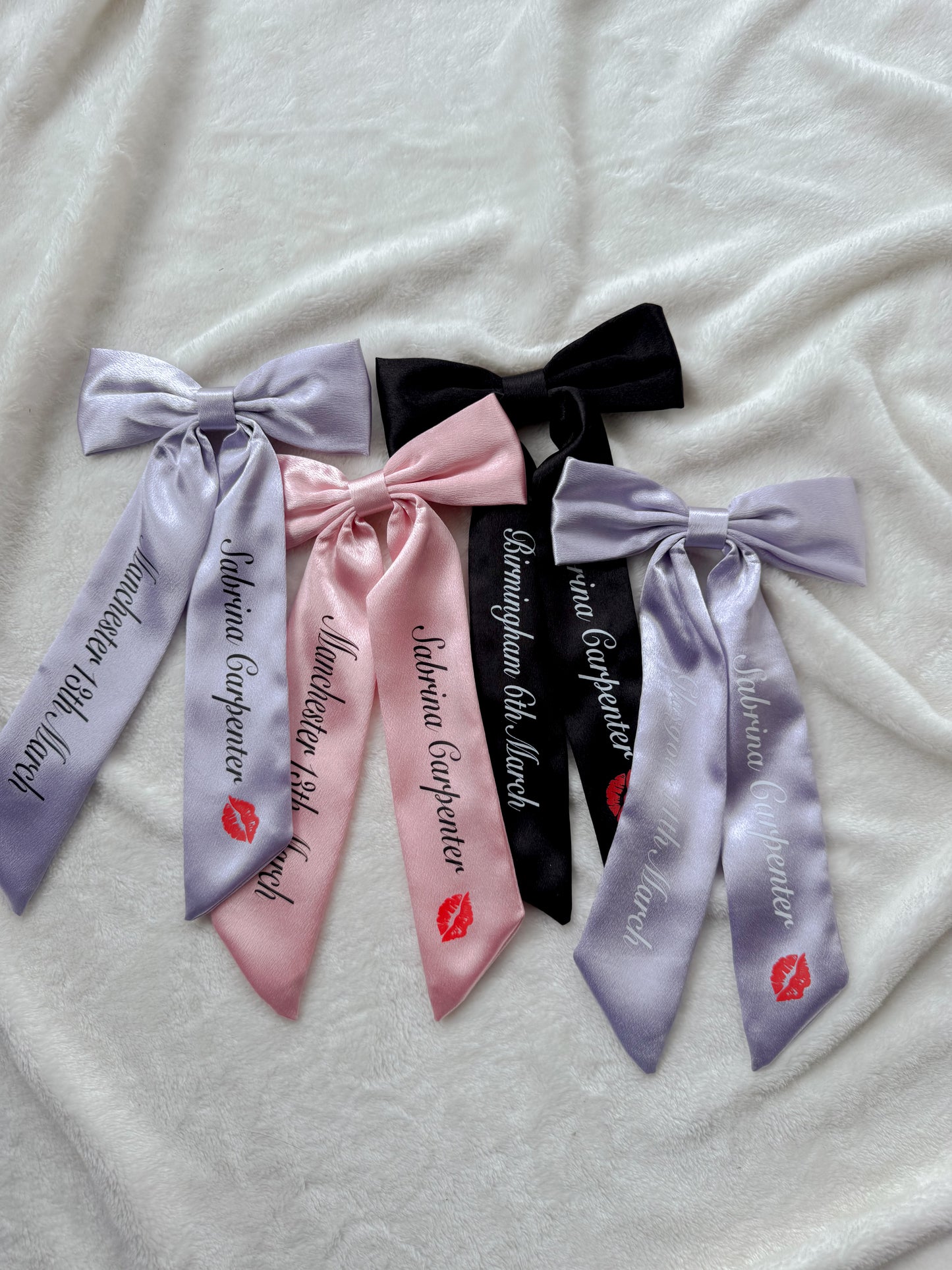 Sabrina Carpenter Short N Sweet Concert Hair Bows with personalisation