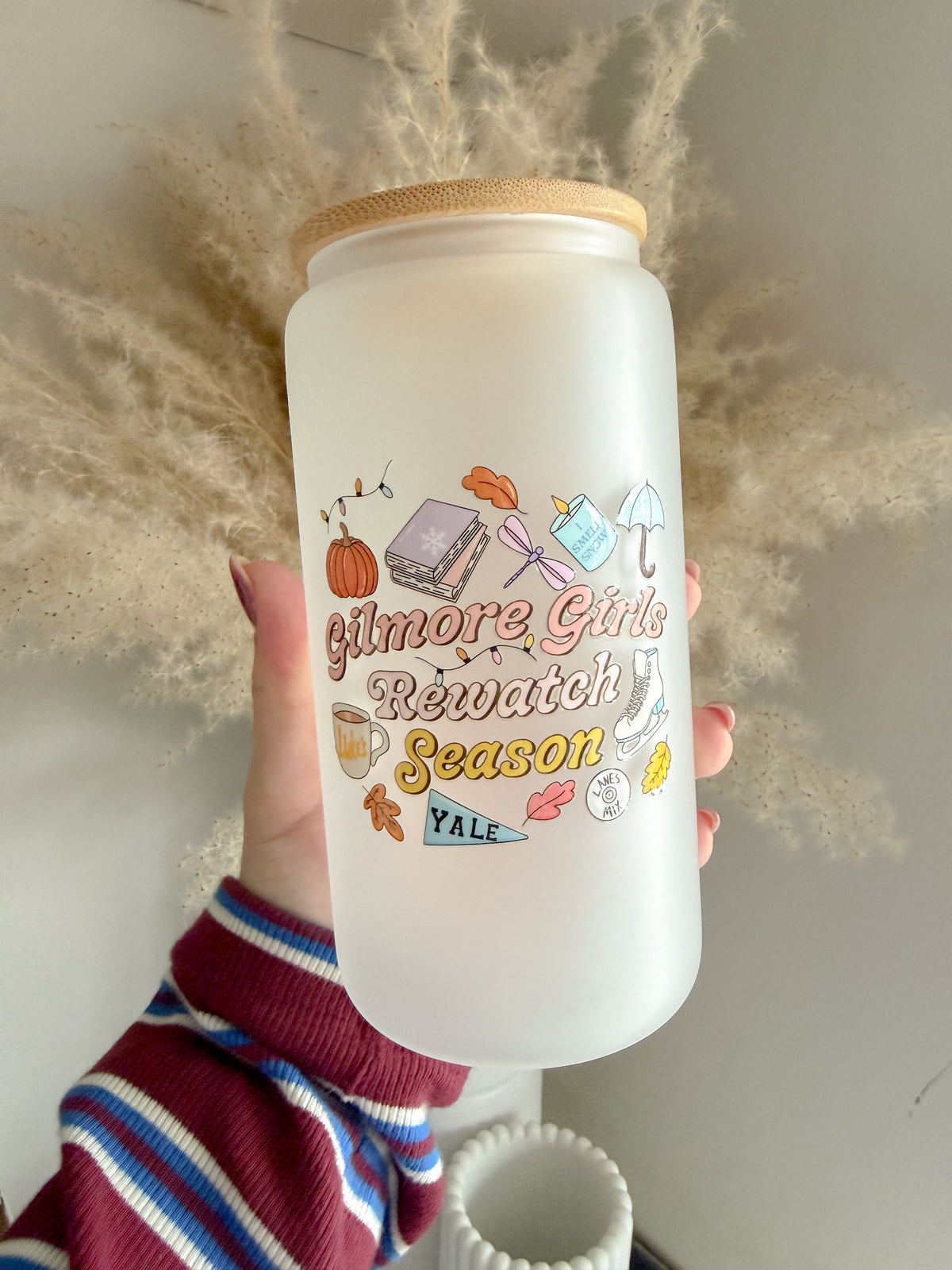 Gilmore Girls Rewatch Season 16oz Glass Can 🧡✨ - Cute Iced Matcha Glass - Gifts for Coffee Lovers