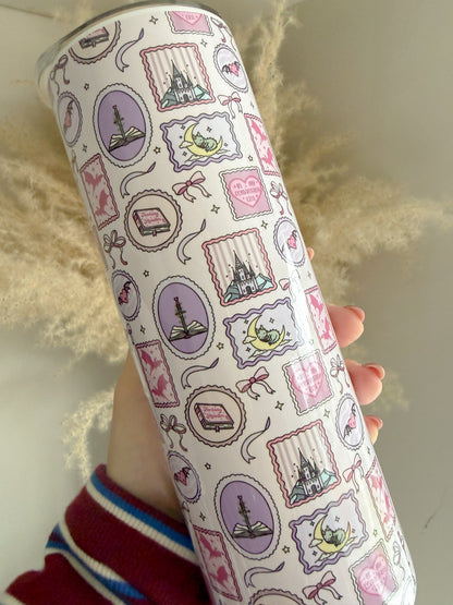 In My Romantasy Era 20oz Stainless Steel Tumbler with Lid ✨ – Hot & Cold Drinks, Bookish Merch