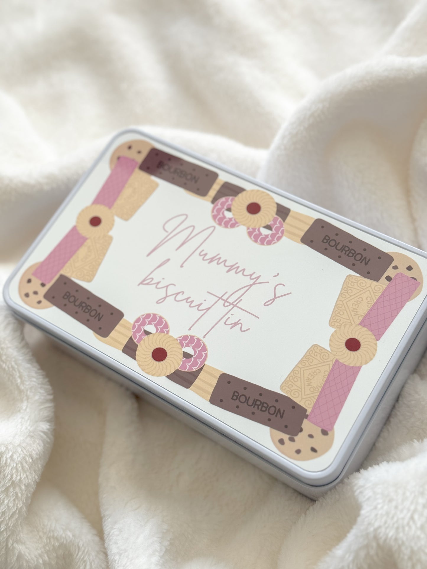 Personalised Biscuit Tin for Mothers Day Gifts