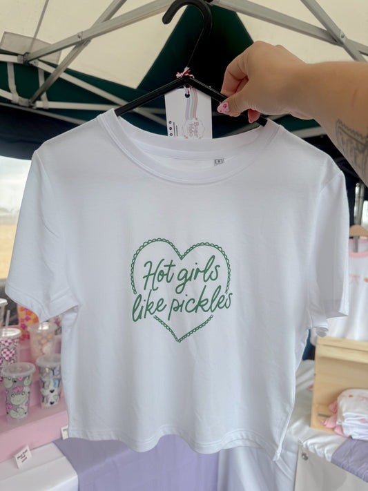 Hot Girls Like Pickles Baby Tee Crop Top