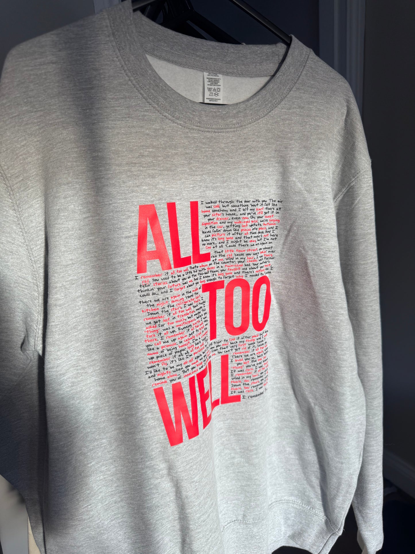 All Too Well Lyrics Swiftie Jumper and Tshirt