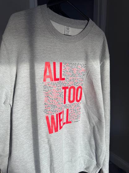 All Too Well Lyrics Swiftie Jumper and Tshirt