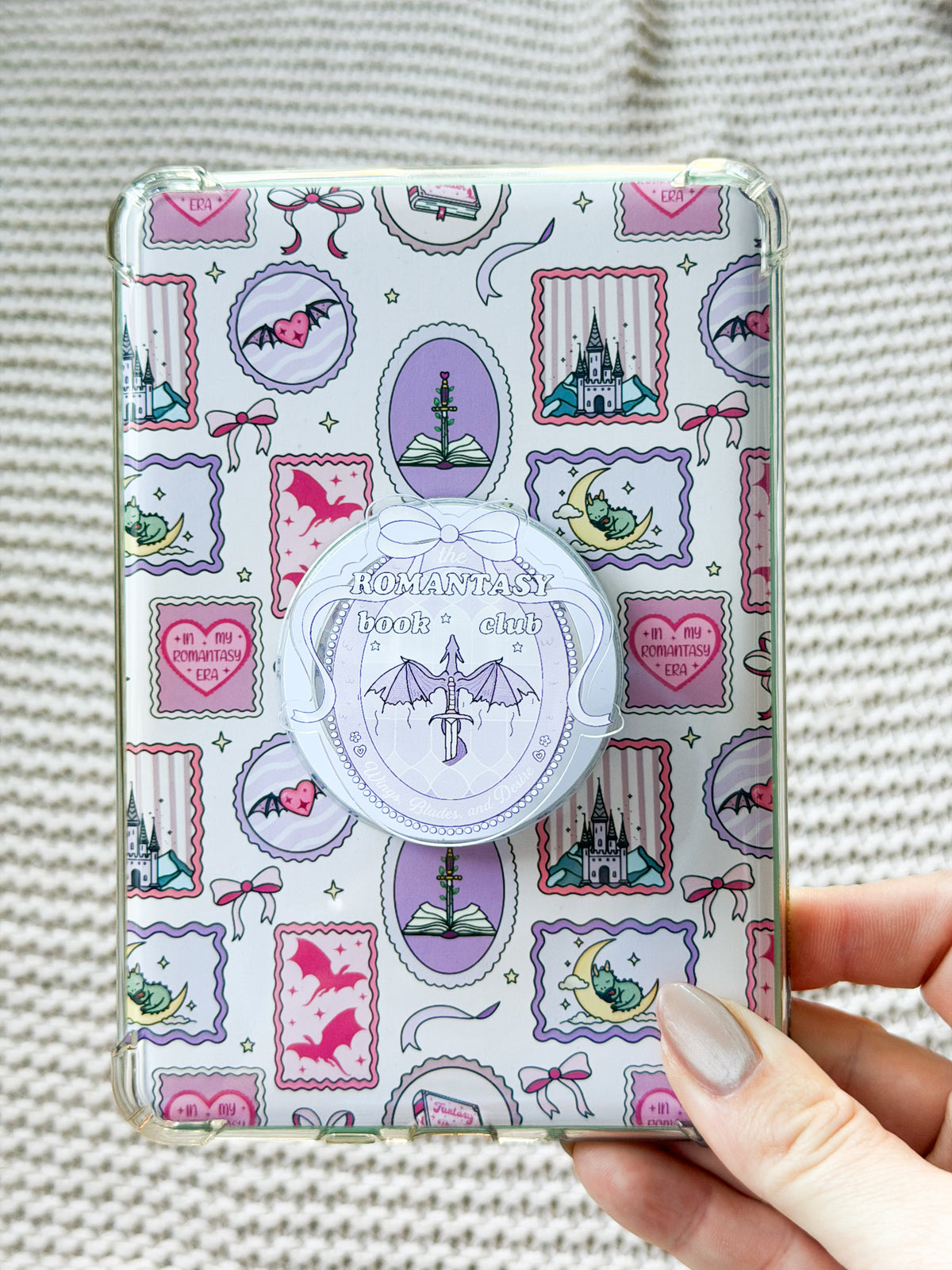 Magnetic E-Reader Kindle and Device Grip ✨ - The Romantasy Book Club - MagSafe Compatible - Kindle E Reader Accessories
