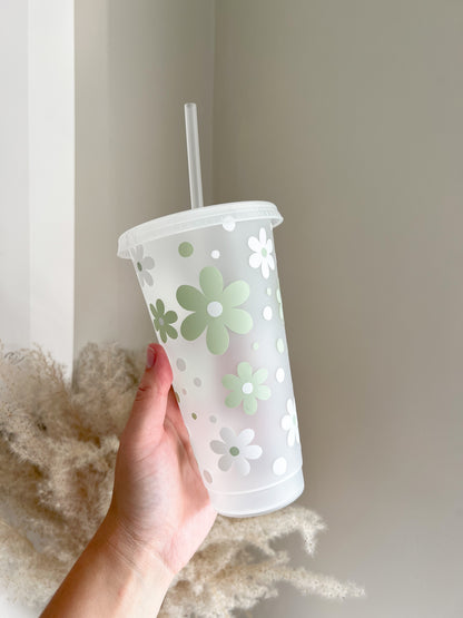 Cute Flowers 24oz Cold Cup - Bear and Moo UK