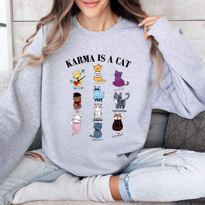 Karma Is A Cat TS Inspired Jumper Sweatshirt - Bear and Moo UK