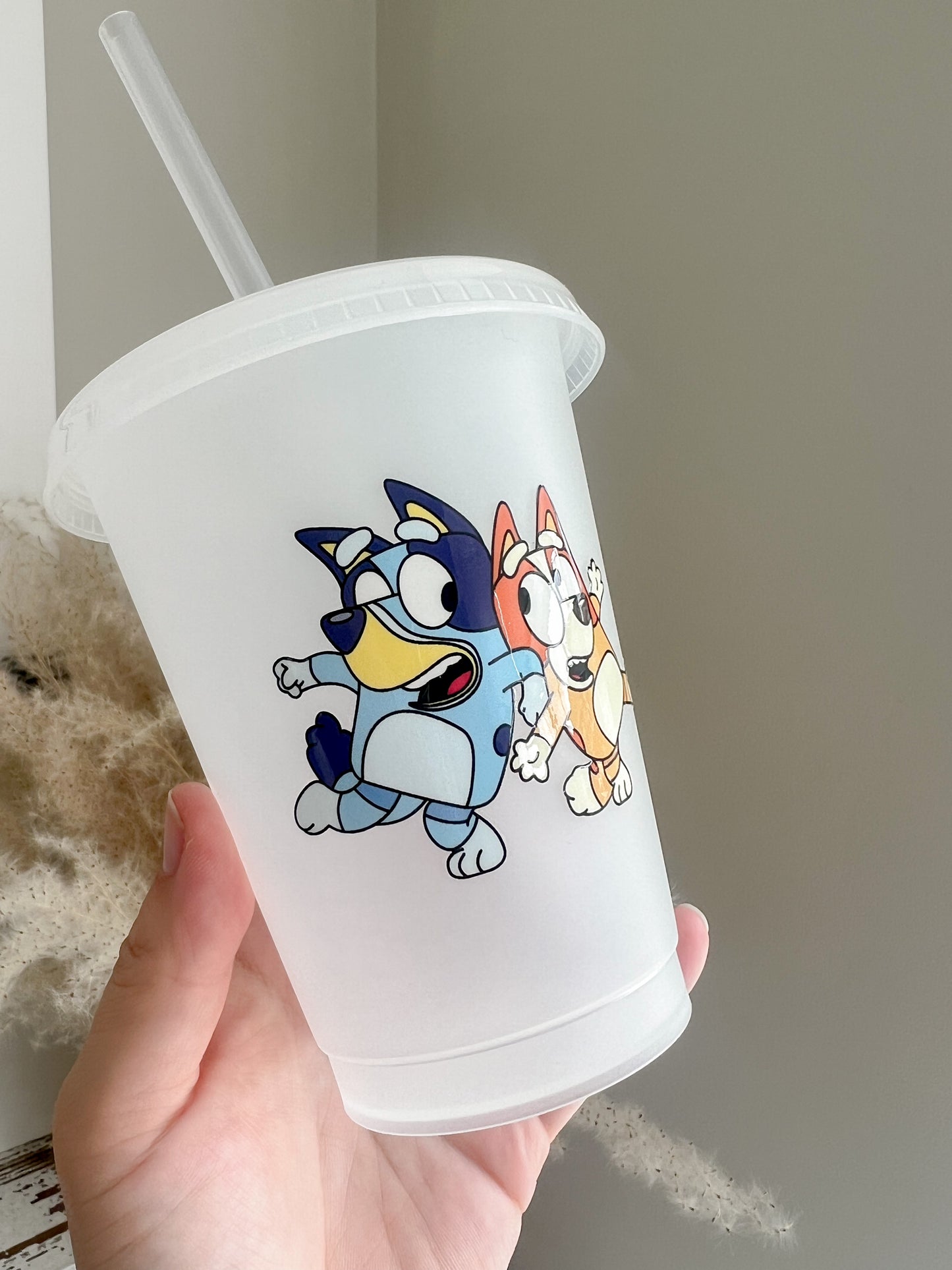 Bluey and Bingo 16oz Character Cold Cup - Children's Cold Cup - Bear and Moo UK