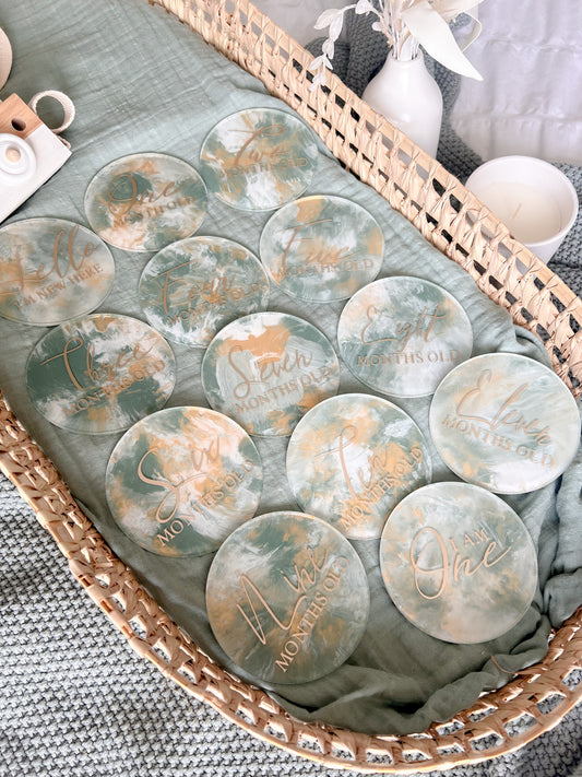 Personalised Baby Milestone Discs