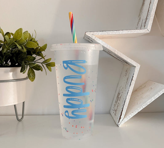 Personalised Confetti 24oz Cold Cups